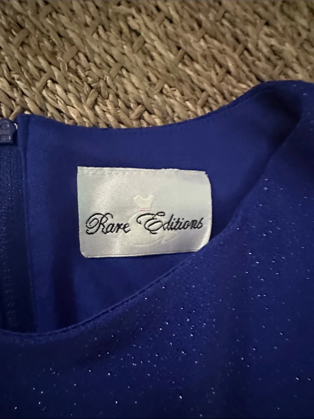 Rare Editions Sparkle Cobalt Blue Dress